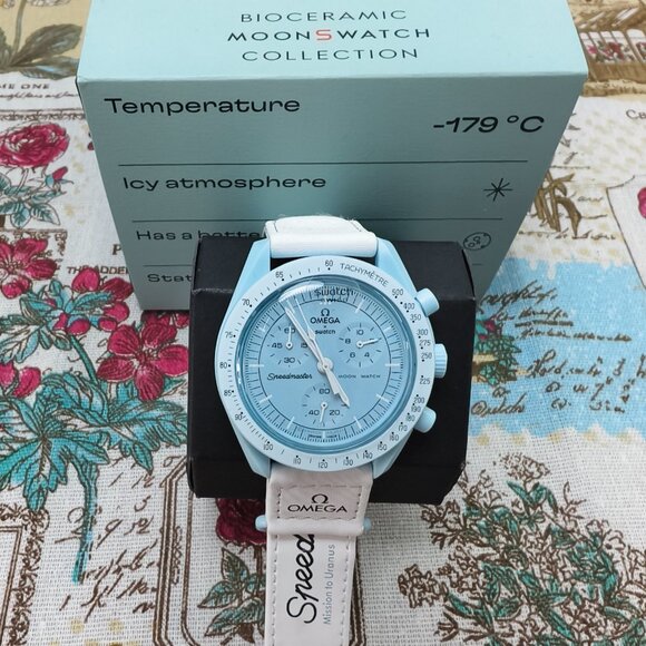 🎊NWT🎊Swatch X Omega MoonSwatch Mission To The Uranus Watch - Picture 4 of 5